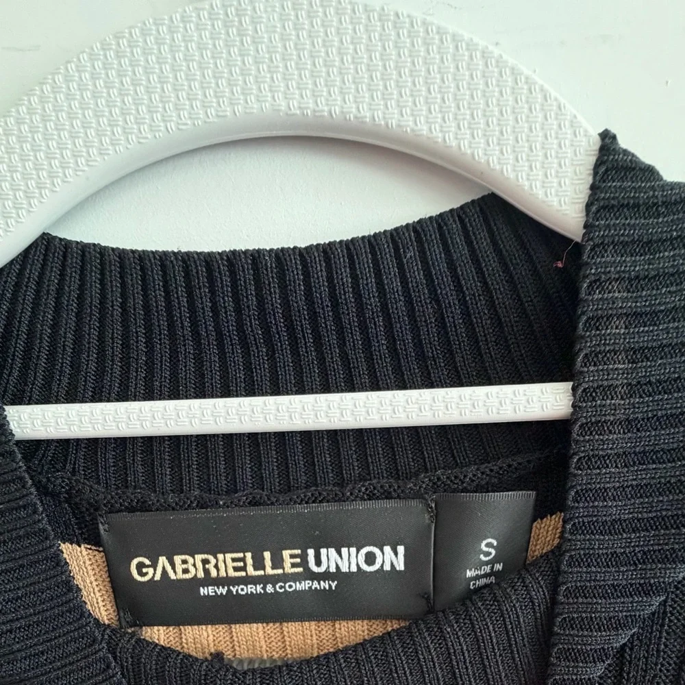 New York & Co.- Gabrielle Union collection - Elegant Striped Long Sleeve Dress - Picture 7 of 15